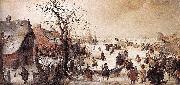 Hendrick Avercamp Winter Scene on a Canal oil on canvas